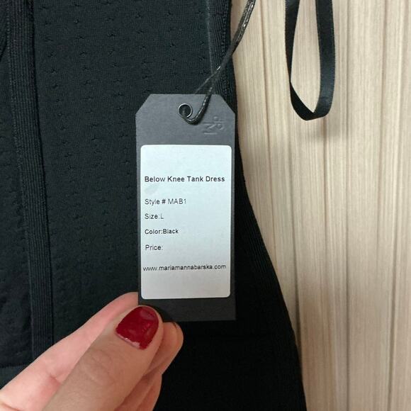 Mariam Anna Barska MAB1 Below-Knee Tank Dress Black Size L - Picture 3 of 9